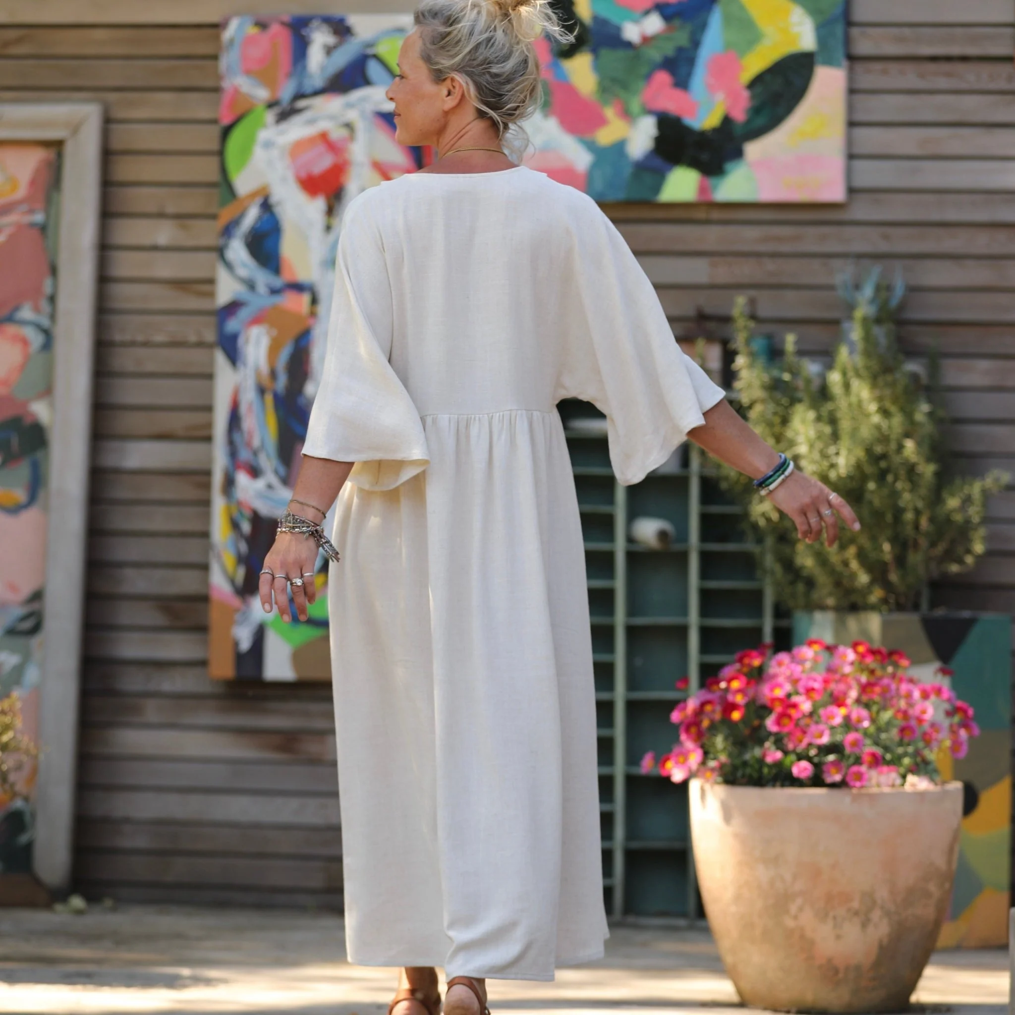 Robe Kalaya - viscose/lin ficelle - Image 7