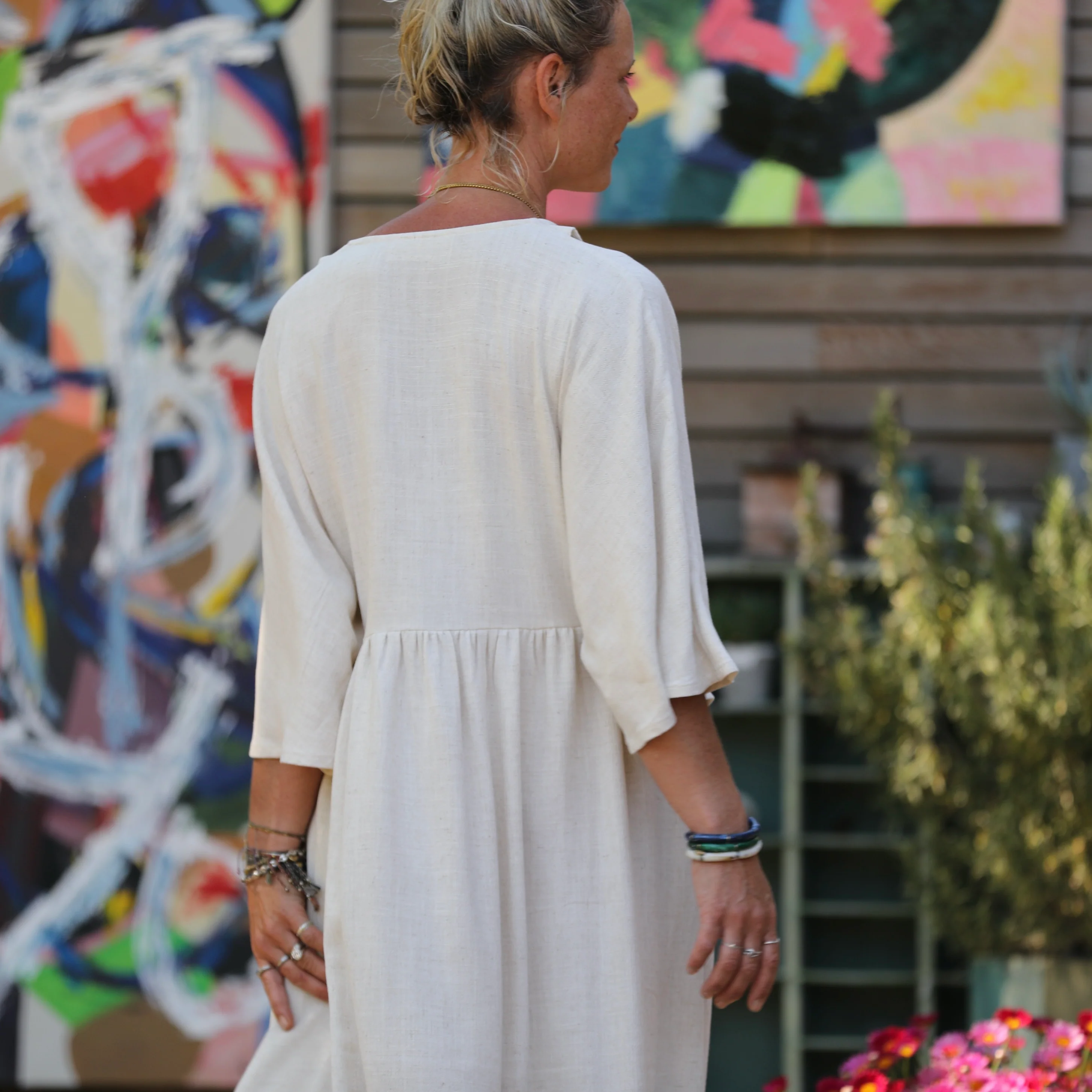 Robe Kalaya - viscose/lin ficelle - Image 8