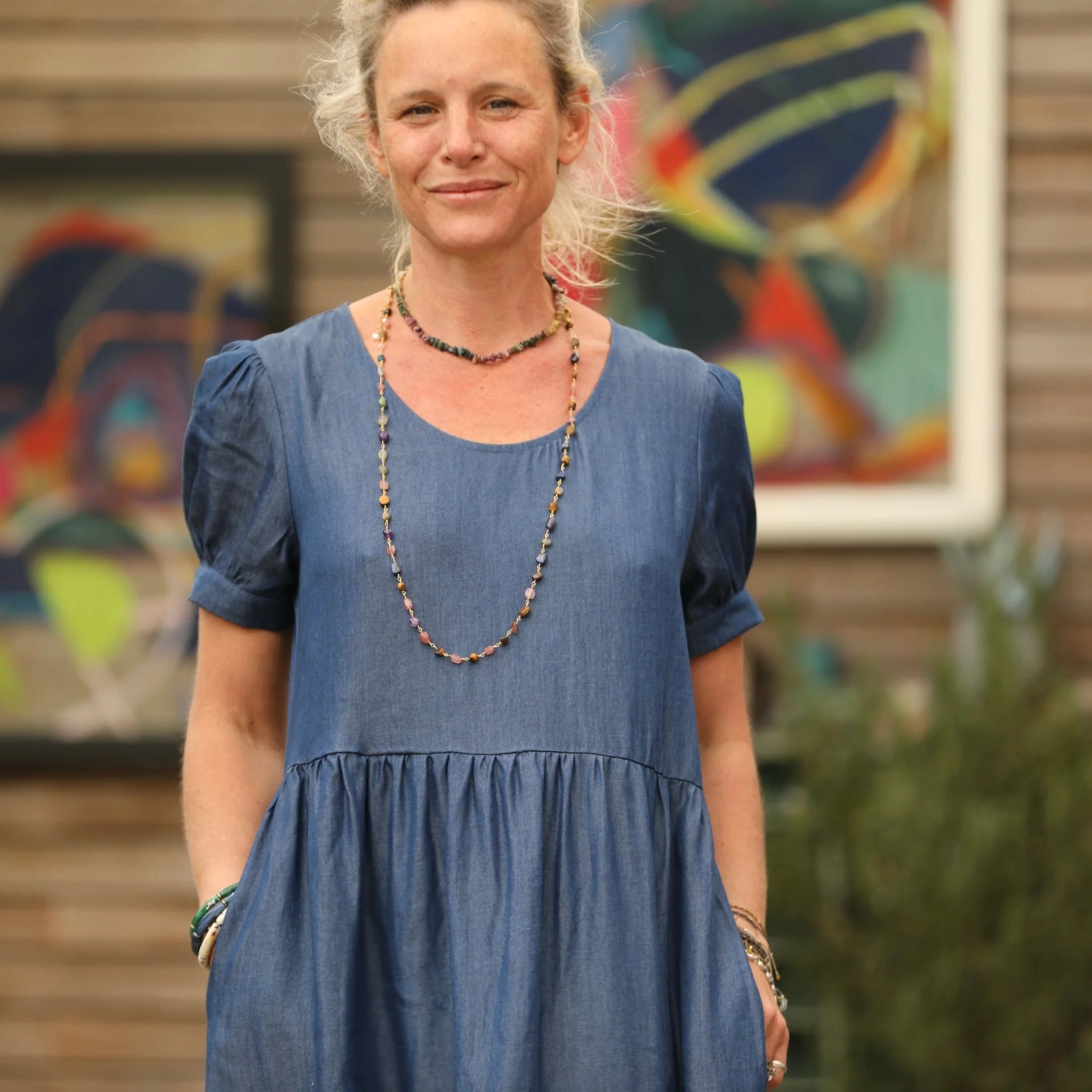 Robe Ophélie - jean lyocell bleu - Image 3