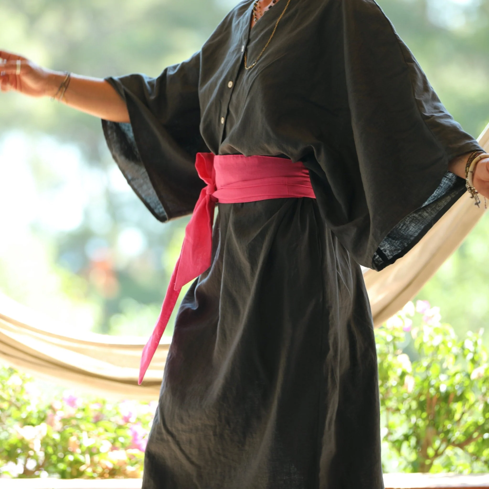 Robe Xiou lin gris antracite - Image 4