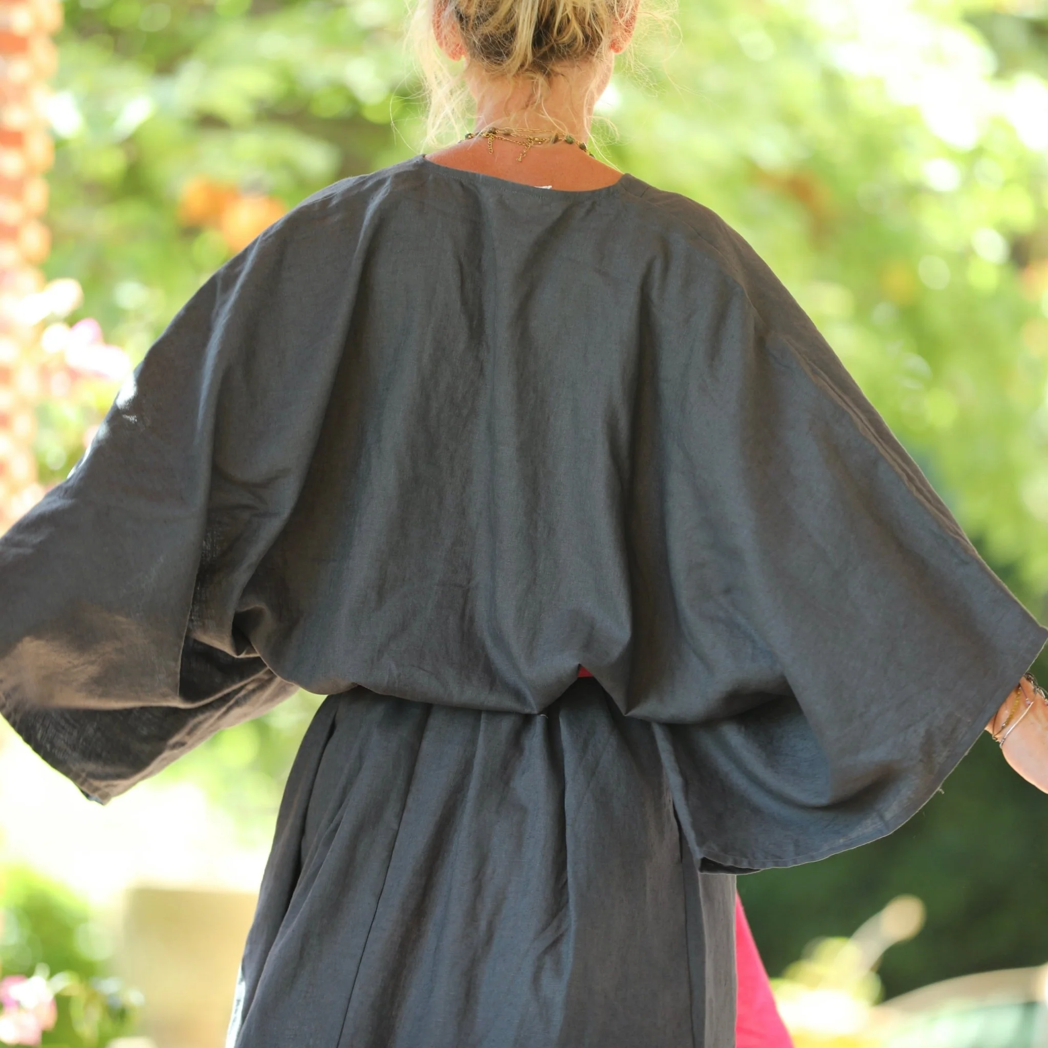 Robe Xiou lin gris antracite - Image 5