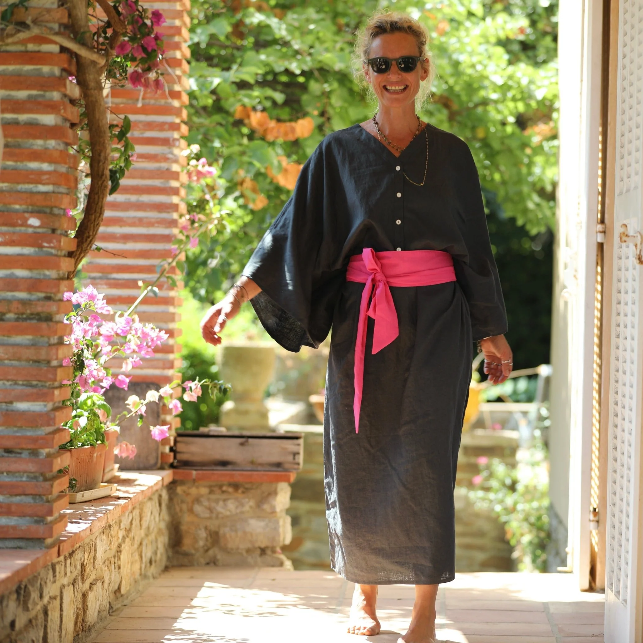 Robe Xiou lin gris antracite - Image 6