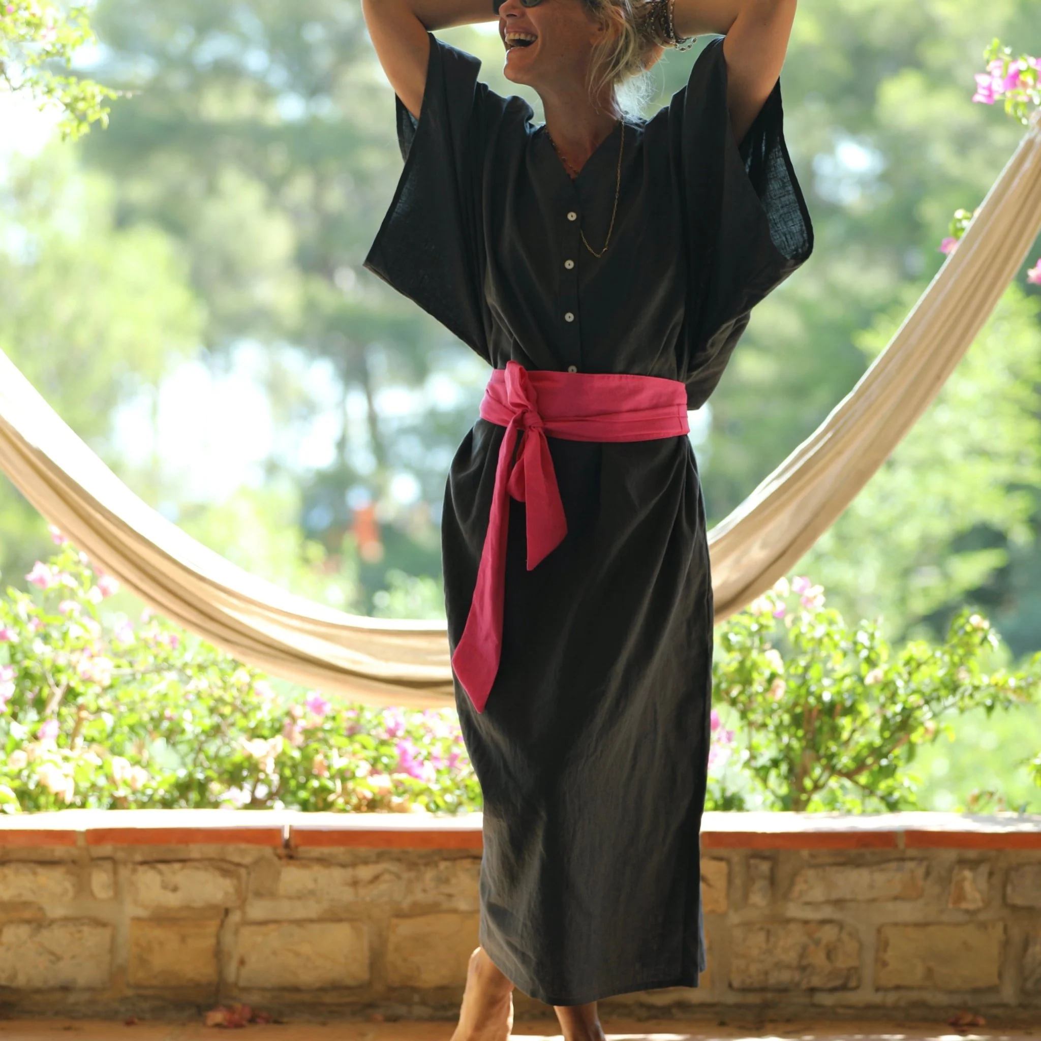 Robe Xiou lin gris antracite - Image 7