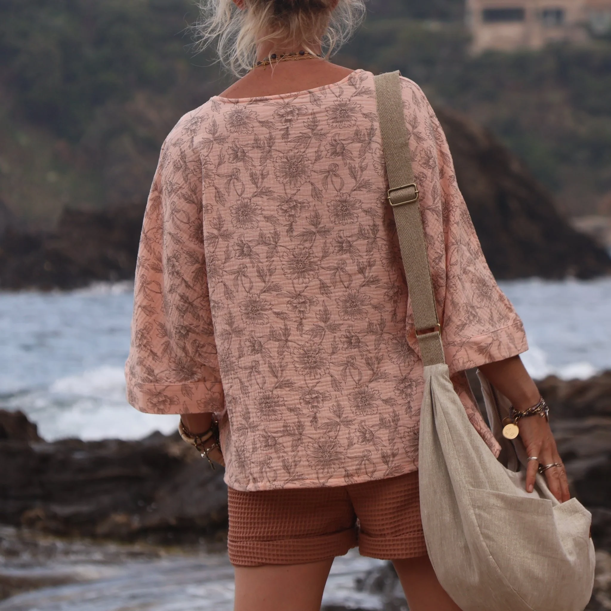 Sac Pia en lin naturel argent - Image 3