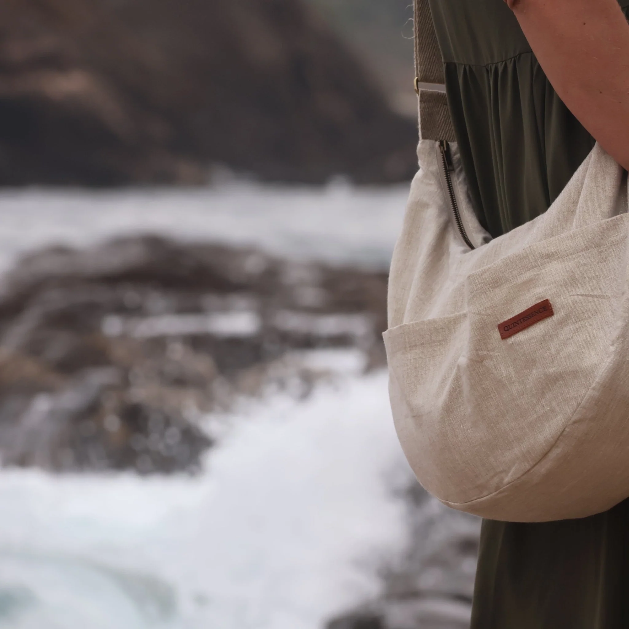 Sac Pia en lin naturel argent - Image 7