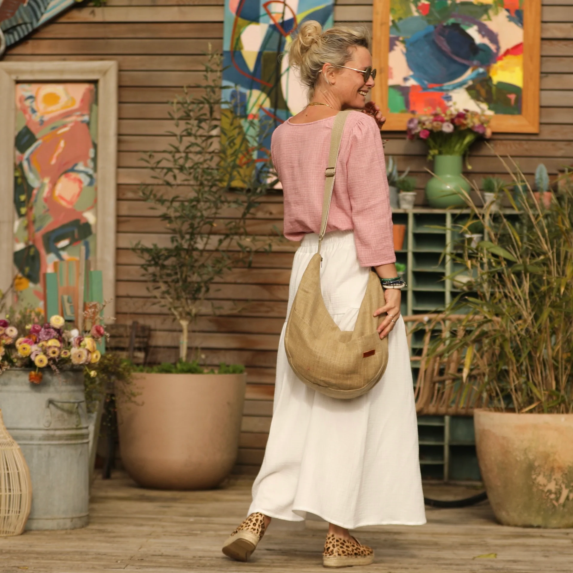 Sac Pia en lin sable - Image 4